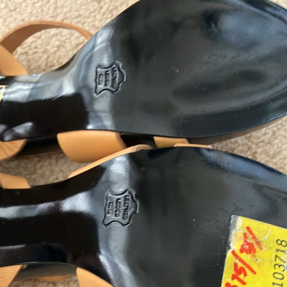 NWT ROBERT CLERGERIE caramel sandals - Picture 8 of 10